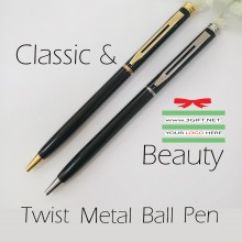 Classic & Beauty Twist Metal Ball Pen